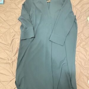 Worthington Teal V-Neck Shift Dress